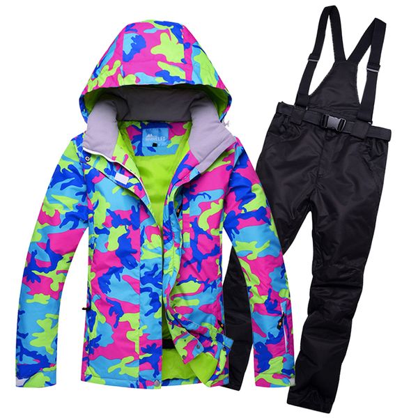 

ski suit women warm waterproof skiing suits set ladies outdoor sport winter coats snowboard snow jackets and pants ing