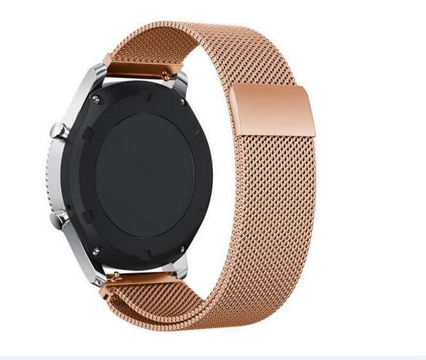 

18mm 20mm 22mm magnetic bracelet strap for samsung gear sport s3 s2 classic huami amazfit bip milanese loop for huawei watch 1, Black;brown