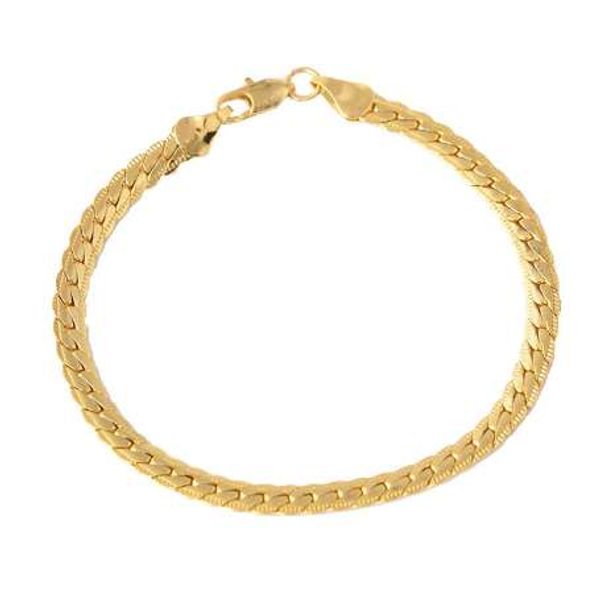 

gwmixi men's punk gold bracelet chain wristband bangle hip hop jewelry 3.28, Black