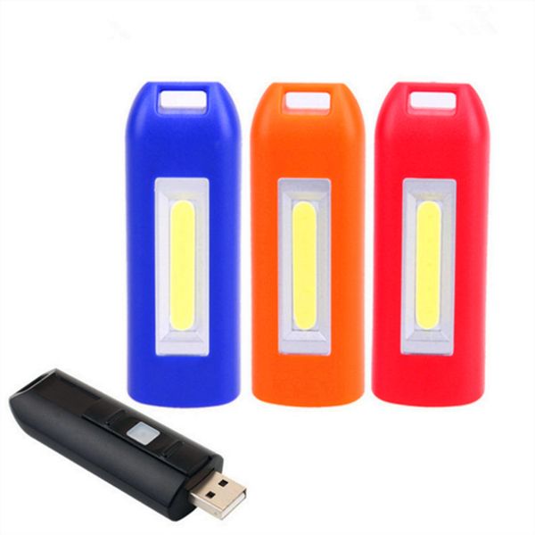0.5w Cob USB Rechargeable Torche LED Lampe Lampe Torche Porte-Clés Rechargeable