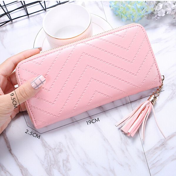 

wholesales korean wallet female hand wallet zipper mobile phone bag purse, Red;black