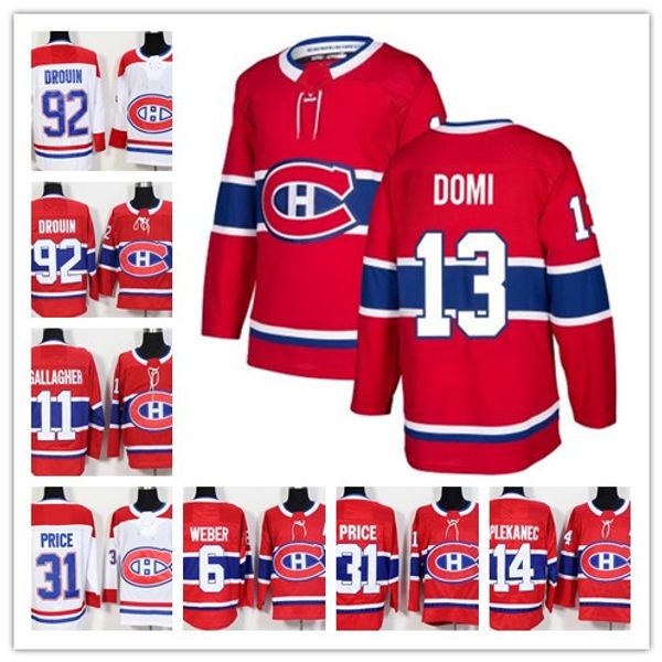 

Men's Montreal Canadiens hockey jerseys #13 domi #31 Carey Price #92 Jonathan Drouin #6 Shea Weber Stitched Hockey Jersey S-60