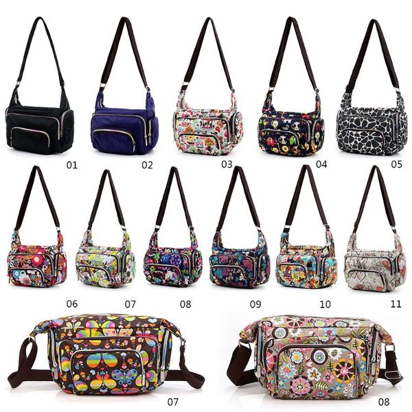 

thinkthendo women waterproof nylon printing handbag mummy bags satchel messenger crossbody shoulder bag purse tote