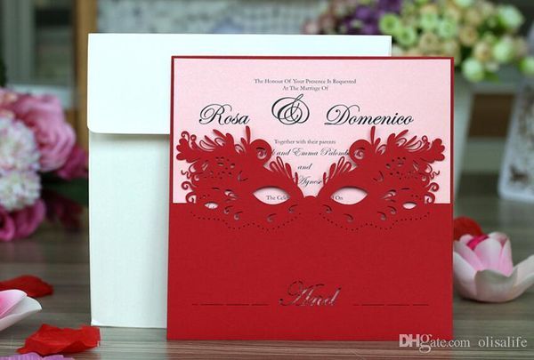 newly laser hollow personal design free printed wedding invitations cards with hollow out rustic laser cut invitation card flowers elegant cheapest create invitation card free