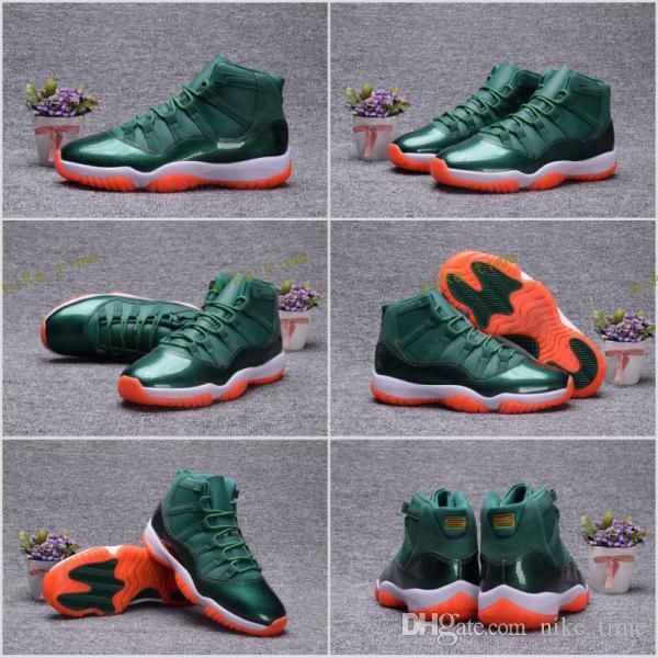 

2017 дешевые 11 XI 11s 72-10 зеленый оранжевый для мужчин баскетбольная обувь с номером 23
