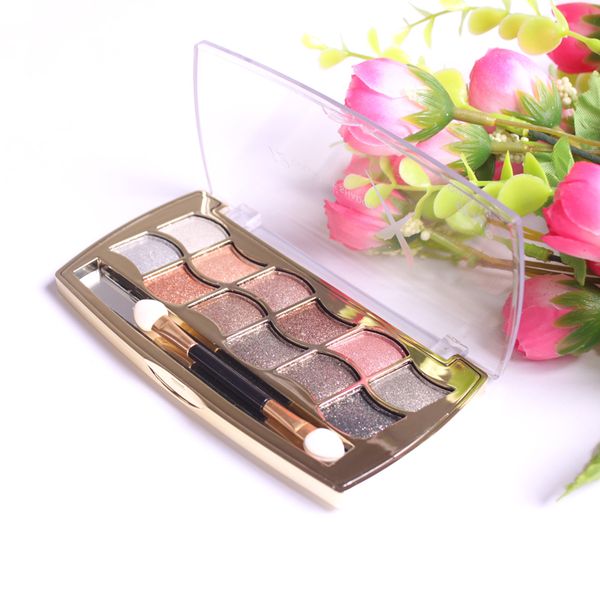 

professional eye makeup 12 colors eyeshadow palette gold smoky cosmetics makeup palette diamond bright glitter eye shadow