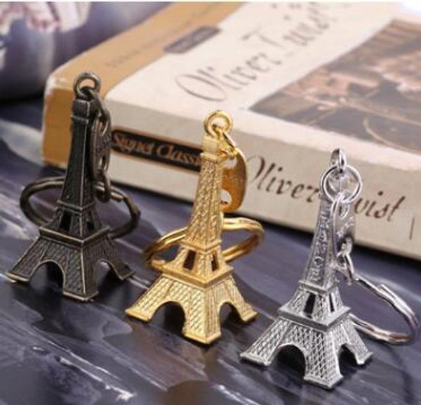 Paris Torre 3D Vintage chaveiro lembrança paris Keychain Keyring Anel