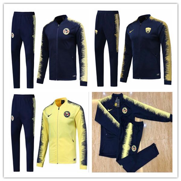 

2019 Mexico club America jacket training suit 18/19 GUERRON CALDERON CASTILLO football Cougar UNAM Football jackets tracksuit set