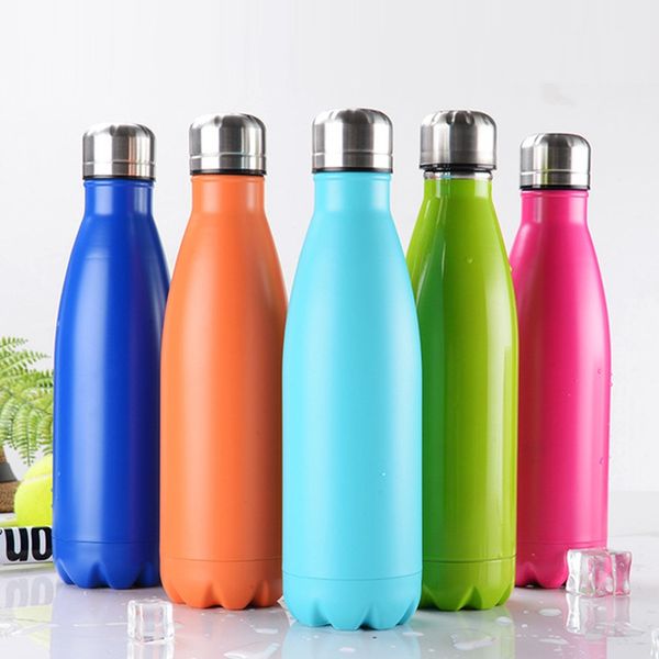 

60pc 17oz 500ml cola haped bottle in ulated double wall vacuum high luminance water bottle creative thermo bottle coke cup 2018 h68