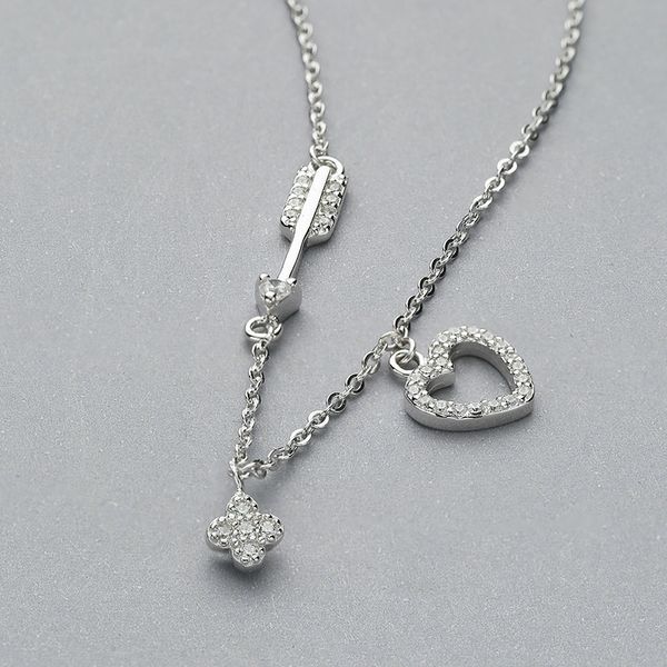 

l&p new fashion arrow of love pendant necklace for women real 925 sterling silver star love necklace jewelry wholesale
