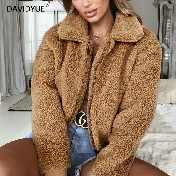 

зимняя куртка женщин искусственного меха пальто с длинным рукавом теплый lanbs шерсть куртка уличная толстые бомбардировщик куртки и пиджаки, Black