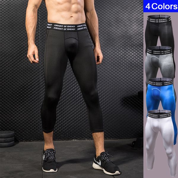 

diqian fitness mesh sport capri pants men breathable sport leggings gym bodybuilding male running cropped trousers plus size 2xl, Black;blue