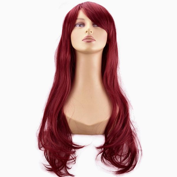 

20" women's beautiful synthetic wig long hair cosplay, Black;brown