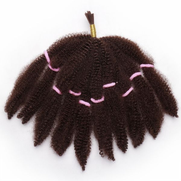 

ombre color afro kinky curly hair bulks synthetic hair extensions short bug blonde 10inch 50 grams braied twist hair for black women