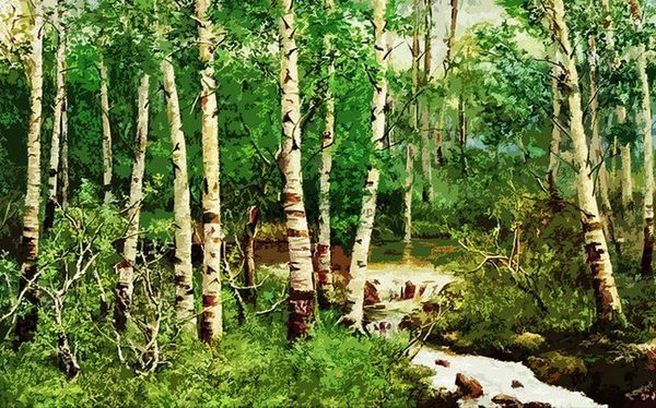 

custom 3d mural wallpaper hd woodcut effect birch tree series decorative painting wall art mural for living room large painting home decor