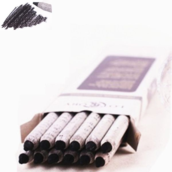 12 pcs um pacote estudante artista esboço desenho preto lápis de carvão dureza suave