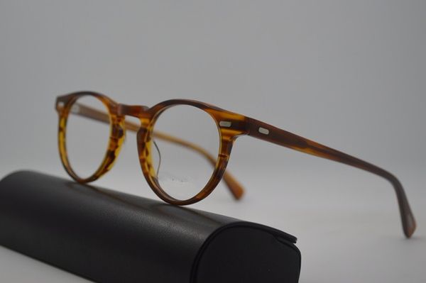 

oliver peoples ov5186 gregory peck fashion round eyeglasses frames vintage optical myopia women and men eyewear prescription sun lens, Silver