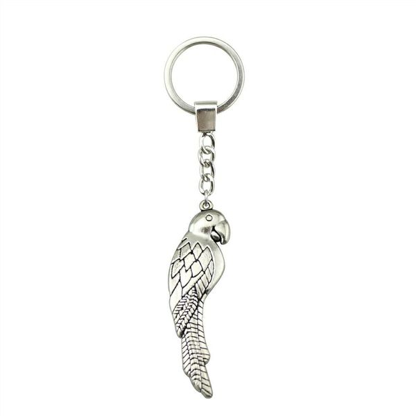 

6 pieces key chain women key rings car keychain for keys bird 58x16mm, Slivery;golden