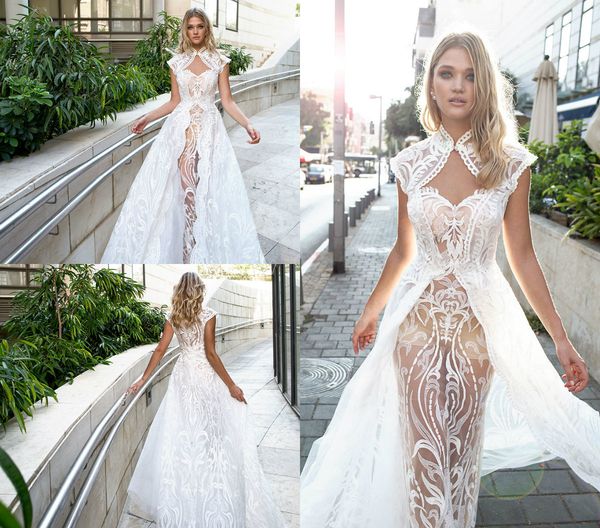 

съемный overskirts свадебные платья с wrap очаровательная милая sheer шеи кружева аппликации рукавов свадебные платья спинки свадебное плать, White