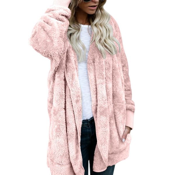 

faux fur warm winter coat plus size s-5xl women fashion fluffy shaggy cardigan bomber jacket lady coats zipper outwear, Black;brown