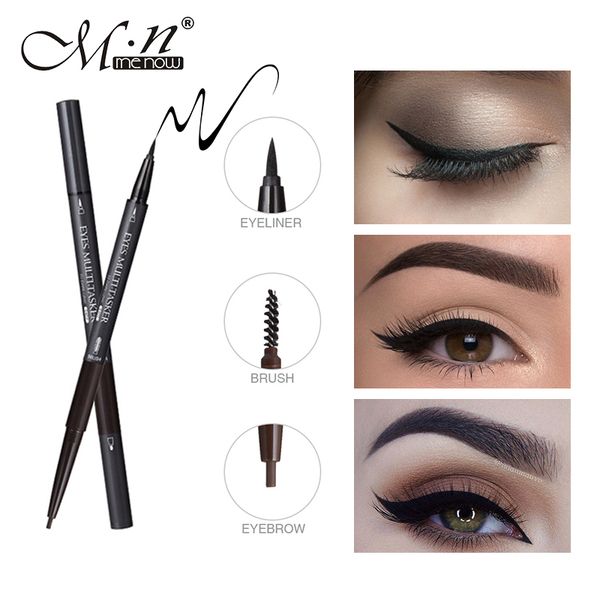 

3 in 1 eyeliner eyebrow 3 head make up pencil waterproof easy to wear pen eye liner long lasting cosmetics eyes beauty tools