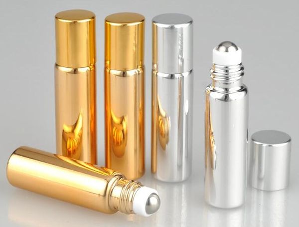 5 ml Sprey Atomizer Konteyner Cam + Metal Uçucu Yağ Rulo Şişeleri Rulo Topları Aromaterapi Parfümleri Dudak Cam Rulo Şişe