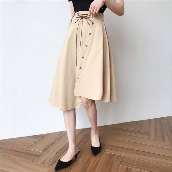 

wholesale 2018 new summer selling women's fashion casual skirt l146, Black