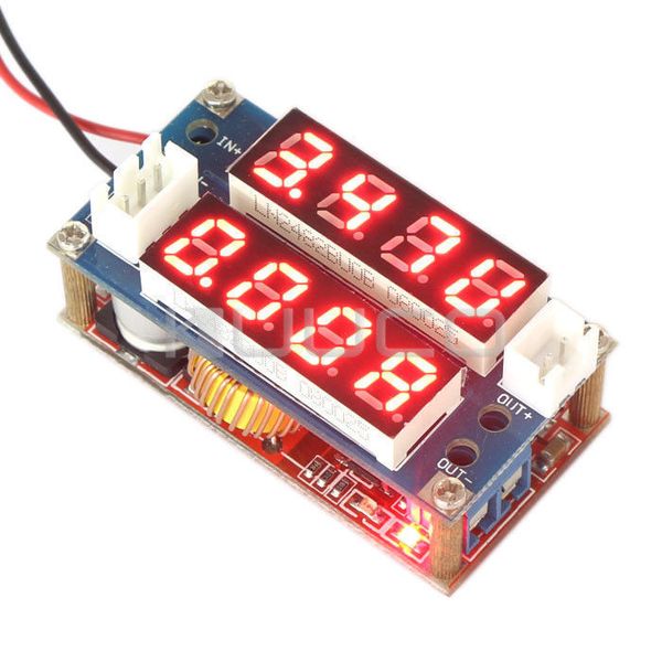 Регулятор напряжения постоянного тока Breething DC / адаптер 5V-30V до 0,8 В 29В 12 В 19 В 24 В 5А преобразователь питания CC-CV Зарядное устройство + цифровой вольтметр амперметр