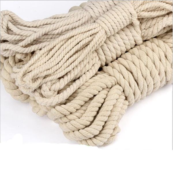 

beige cotton rope manual accessories color cotton cords twist decoration thick beam mouth rope, Black;white