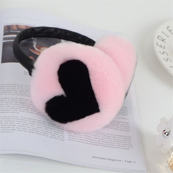 

women fashion winter real rex earmuffs cute heart warm thick ladies ear covers fur ear warmer for girls muffs, Blue;gray