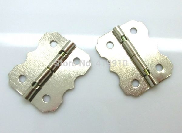 

50pcs silver tone 4 holes box butt hinges 24x20mm j1792