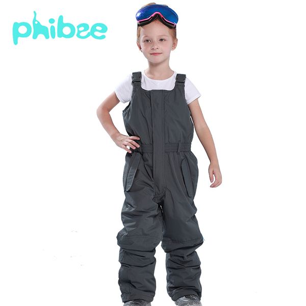 

phibee overalls boys girls ski pants baby clothes warm waterproof full length windproof cargo pants, Blue