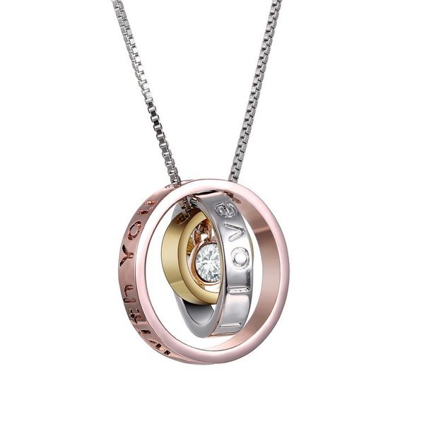 

europe and the united states lettering mother's day necklace ring alloy diamond momo transit beads jewelry wholesale, Silver
