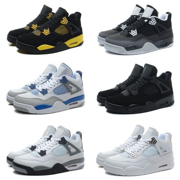 

Высокое качество 4 4s белый цемент чистые деньги баскетбол обувь мужчины женщины разводят роялти игры Royal спортивные кроссовки размер 36-47