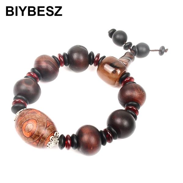 

dzi new special bracelet natural stone bracelets charm tibetan beaded bracelets & bangles jewelry for men wrist bracelet gifts, Black