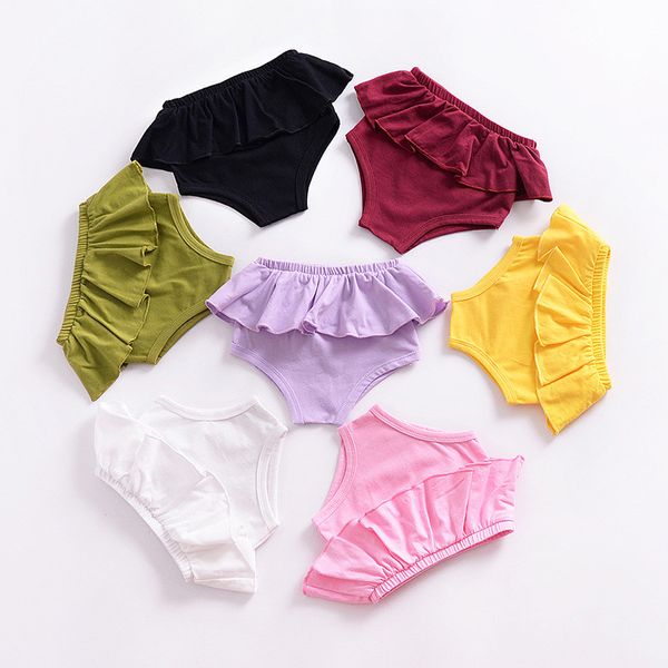 2018 Sommer-Baby-Shorts Mädchen Rüschen Höschen Bottoms Kinder Süßigkeit-Farben-Shorts Kleinkind-Säuglingsmädchen-Bottoms Windel-Abdeckung Nappy Shorts Bekleidung