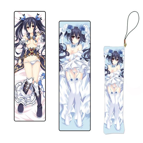 

charm hyperdimension neptunia anime keychain figure noire cosplay mini dakimakura pillow pendants custom key chain phone strap, Silver