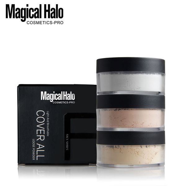 

professional long lasting loose powder waterproof matte setting powder with puff concealer light banana mineral makeup