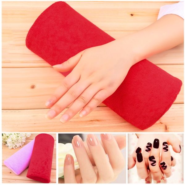 

2017 soft cotton cloth nail art hand holder cushion pillow nail arm towel rest art manicure makeup cosmetic tools, Silver