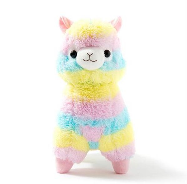 1 pcs 35cm 50 cm arco-íris alpaca pelúcia brinquedo japonês macio pelúcia alpacasso bebê pelúcia pelúcia animais alpaca presentes