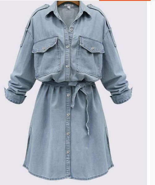 

send 2018 new style spring women denim dress, Black;gray