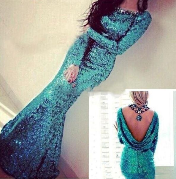 

Peacock Turquoise Long Sleeve Country Mermaid Bridesmaid Dresses Sexy plus size cheap cowl maid of honor Wedding Party Dresse
