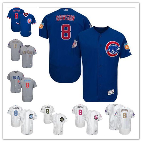 

wholesale custom men women youth majestic cubs jersey #8 andre dawson home blue grey white baseball jerseys, Blue;black