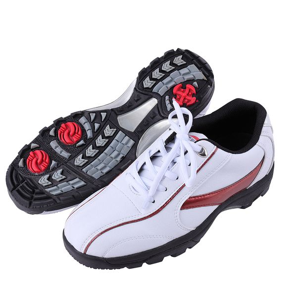 

2018 men golf shoes pu waterproof shoes mens anti-skid sport sneaker with spike female breathable wearable golf d0381