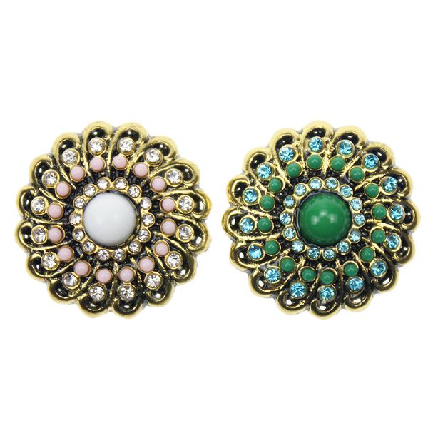 

wholesale mixed style 18mm snap button metral crystal ginger snap jewelry flower circle designs fit noosa chunk snaps bracelets 50pcs, Golden;silver