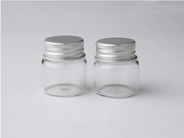 20 ml Klarglas Leere Flaschen Aluminium Schraubverschluss Nachricht Wünsche Süßigkeiten Kosmetik Probenflaschen Glas Ätherische Öle Fläschchenbehälter SN576