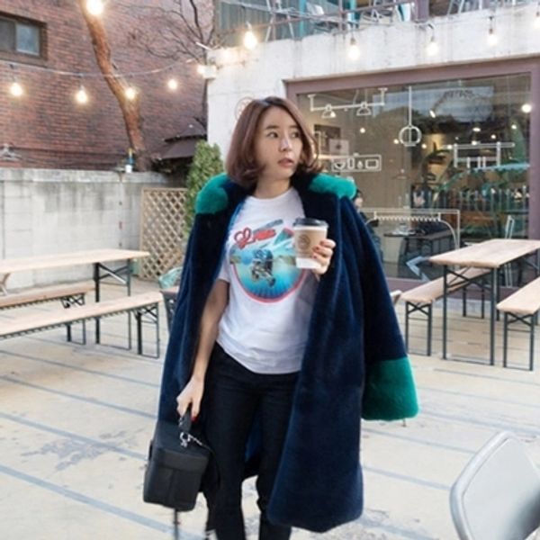 

2018 женщин новая мода искусственного меха пальто m17, Black