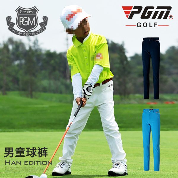 

pgm summer boys golf pants high elasticity breathable golf sport trousers child sportwear xs-xl, Gary;green