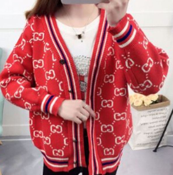 

The new style of spring and autumn 2018 slim and short women's cardigan jacket, casual and loose long sleeve v-neck