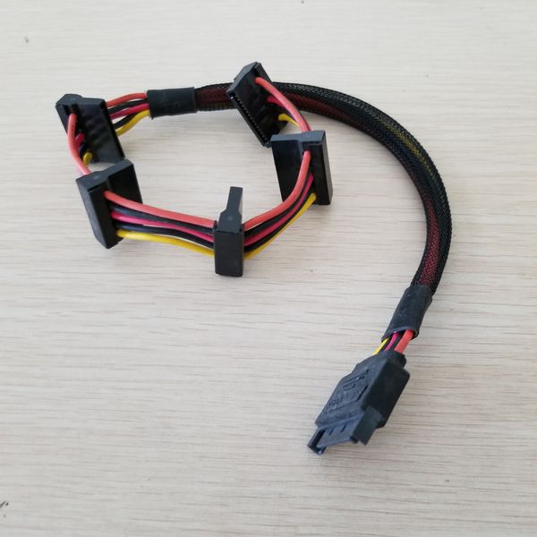 

power extension sata cable 15pin 1 to 5 splitter hard drive assemble cable wire 40cm